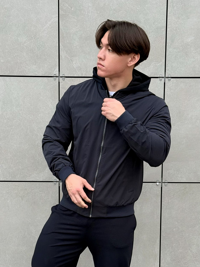 Бомбер синий KKK78